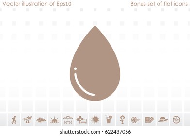 drop icon vector illustration eps10. Isolated badge for website or app - stock infographics