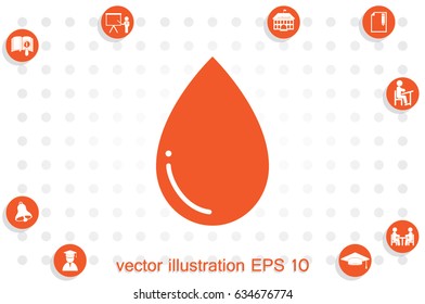 drop icon vector illustration eps10. Isolated badge for website or app - stock infographics