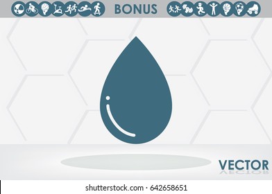 drop icon vector illustration eps10. Isolated badge for website or app - stock infographics