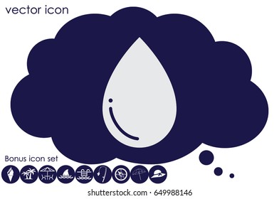drop icon vector illustration eps10. Isolated badge for website or app - stock infographics
