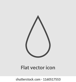 Drop icon, vector illustration. Flat design style