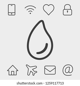 Drop icon, vector illustration. Flat design style