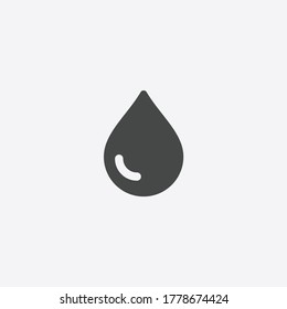 Drop icon, vector illustration. Flat design style