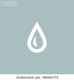 drop icon, vector illustration. Flat design style