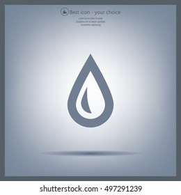 drop icon, vector illustration. Flat design style