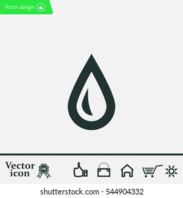 drop icon, vector illustration. Flat design style