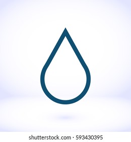 drop icon, vector illustration. Flat design eps 10