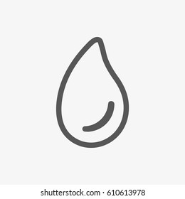 Drop icon, vector illustration. Flat design style