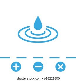 Drop icon, vector illustration. Flat design style