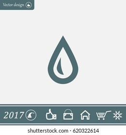 drop icon, vector illustration. Flat design style