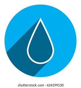 Drop icon, vector illustration. Flat design style