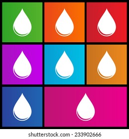 Drop icon, vector illustration. Metro style
