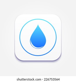 Drop icon, vector illustration. Oil