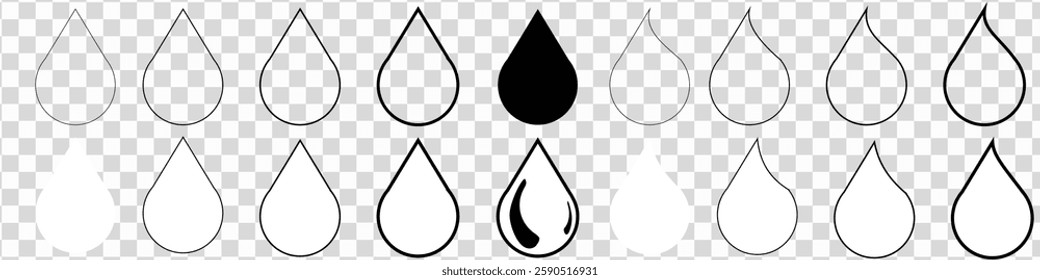Drop icon vector illustration. Water dripped isolated on white background
