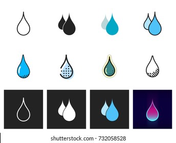 drop icon vector isolated