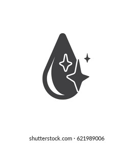 Drop icon vector on the white background