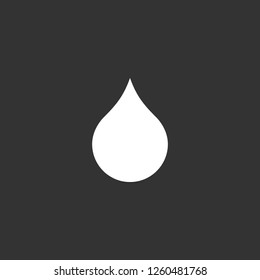 drop icon vector. drop sign on black background. drop icon for web and app
