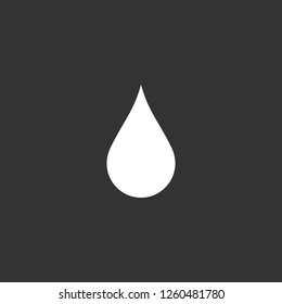 drop icon vector. drop sign on black background. drop icon for web and app