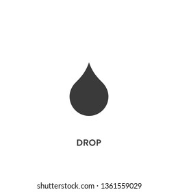 drop icon vector. drop sign on white background. drop icon for web and app
