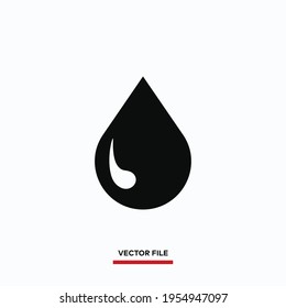 Drop icon vector. Simple water drop sign