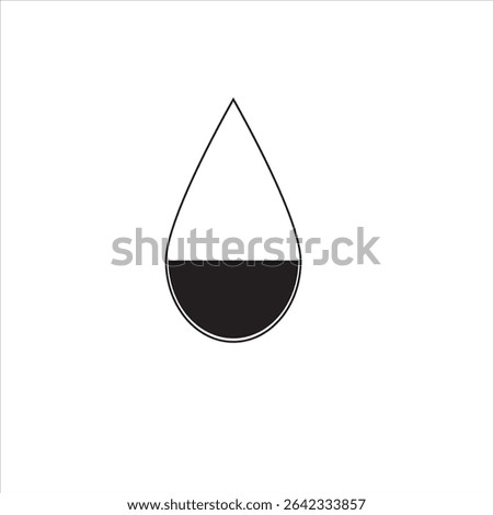 Drop icon in vector style representing water, liquid, or moisture. Ideal for apps, weather, hydration, eco, and fluid-related designs. Fully editable Adobe Illustrator EPS file included.