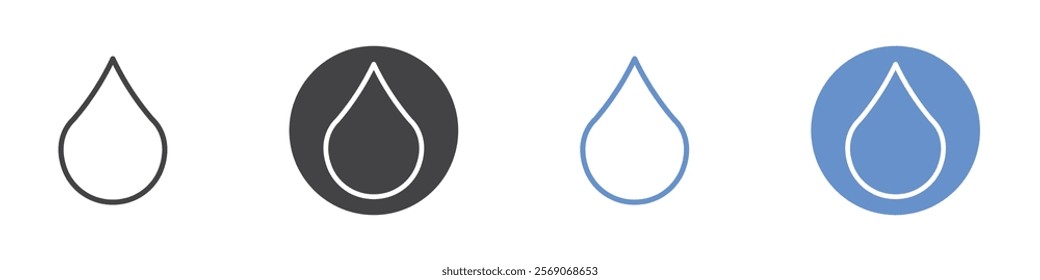 Drop icon vector symbol outline sign