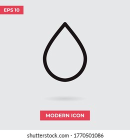 Drop icon vector. Water sign