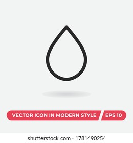 Drop icon vector. Water sign