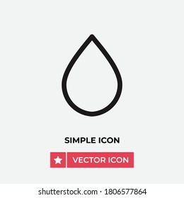 Drop icon vector. Water sign
