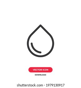 Drop icon vector. Water sign