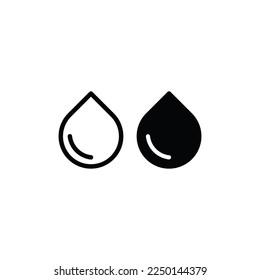 Drop icon vector. Water sign