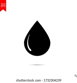 vector de icono de caída, agua, húmedo