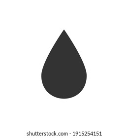 Drop icon. Water, oil or blood drop black silhouette. Vector isolated on white