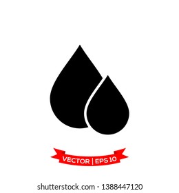 drop icon, water drop icon in trendy flat design 
