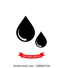drop icon, water drop icon in trendy flat design 