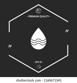 Drop icon with waves