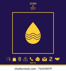 Drop icon with waves Drop icon with waves