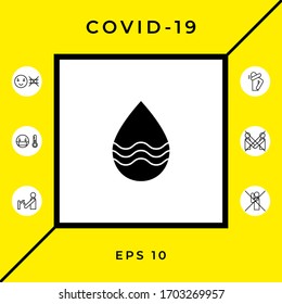 Icono de colocación con ondas. Elementos gráficos para el diseño