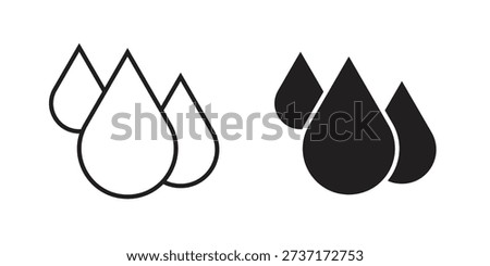 Drop icon for web designs. editable pictogram.