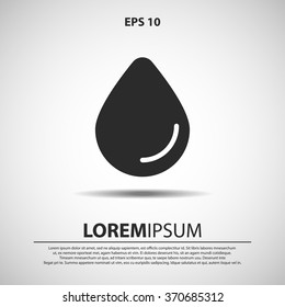 drop icon for web and mobile. flat design style