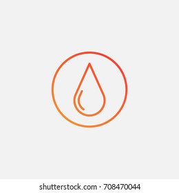 Drop icon.gradient illustration isolated vector sign symbol