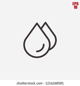 Drop icon-liquid, eco sign, vector line icon, simple linear pictogram
