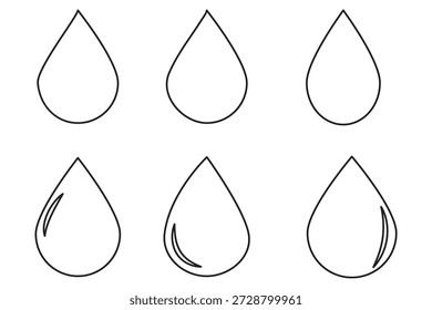Suelta los iconos. Diseños de Vector de alta calidad