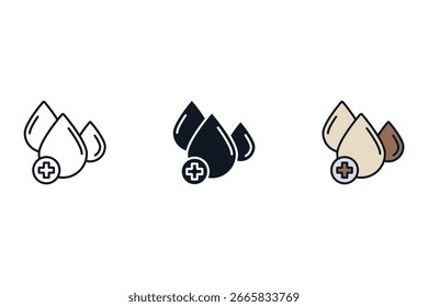 soltar ícones isolados no fundo branco. Design de estilo plano
