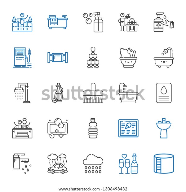 Drop Icons Set Collection Drop Industry Stock Vector Royalty Free 1306498432