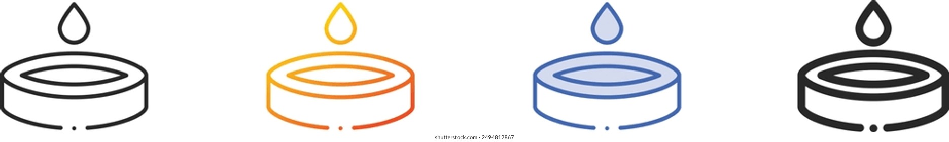 drop icon.Thin Linear, Gradient, Blue Stroke and bold Style Design Isolated On White Background