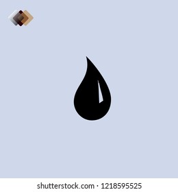 Drop icon.Vector illustration Logo flat design gray icon isolated on gray background
