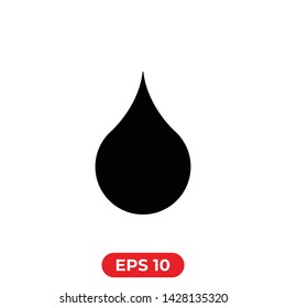 Drop icon.Water drop sign.Simple drop shape illustration concept.