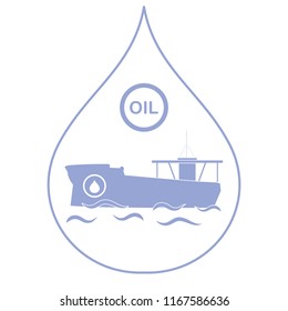 Drop inside which a tanker carrying oil. Production and transportation of oil.