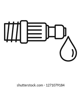 Drop irrigation pipe icon. Outline drop irrigation pipe vector icon for web design isolated on white background